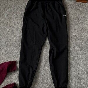 Gymshark Black Track Pants Sweats M Medium Pockets